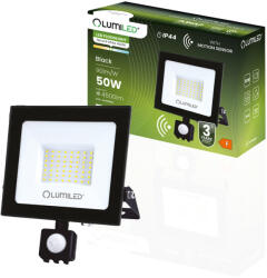Lumileds ZUNA2 LED reflektor 50W 4500lm 4000K IP44 fekete mozgásérzékelő LUMILED (LUMNAS1071)