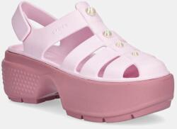 Crocs szandál Stomp Fisherman Pearl Sandal rózsaszín, női, platformos, 210979-6XX - rózsaszín Női 37/38