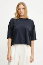 BOSS pamut póló - sötétkék XS - answear - 22 990 Ft