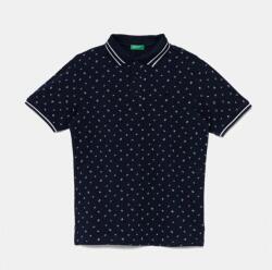 Benetton gyerek pamut póló sötétkék, mintás, 3H35C301V - sötétkék 140