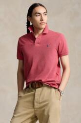 Ralph Lauren pamut póló piros, sima, 710536856 - piros M