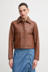 Pepe Jeans bőrdzseki HILLARY barna, átmeneti, PL402542 - barna M
