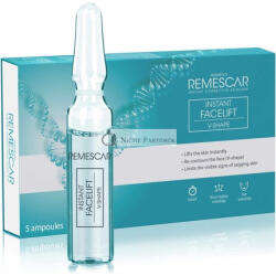 Remescar Instant Facelift V-Shape 5 Ampullával - Az Arc Újraformálása - Mikrotűs Technológia Peptidekkel és Mélytengeri Mikroalgákkal az Arcbőr Megerősítéséhez