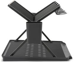 Brabantia SinkSide Foldable Dish Drying Rack összecsukható edényszárító állvány, nagy méretű, 2db evőeszköztartó, sötétszürke, 510x420 mm - 139482 (139482)
