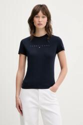 Tommy Jeans pamut póló női, sötétkék, DW0DW20315 - sötétkék S