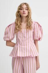 Stine Goya blúz pamutból rózsaszín, női, mintás, SG-SS25-T055-2344 - rózsaszín M