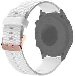 Tartalék szíj - 22mm fehér, rózsaarany csat
