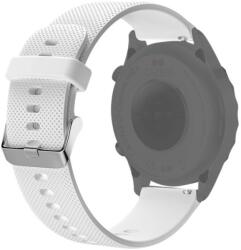 Tartalék szíj - 22mm fehér, ezüst csat
