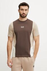 EA7 Emporio Armani pamut póló barna, férfi, mintás, AF12874.7M000276 - barna XL