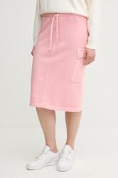 United Colors of Benetton pamut szoknya rózsaszín, mini, egyenes, 39BLD000E - rózsaszín L