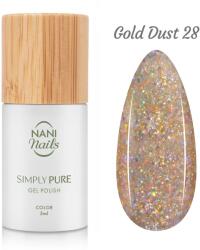 Naní gél lakk Simply Pure 5 ml - Gold Dust