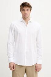 HUGO BOSS lenvászon ing férfi, olasz galléros, fehér, slim, 50539775 - fehér 45