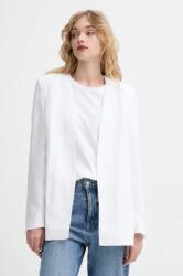 Blugirl Blumarine blézer vászonkeverékből fehér, sima, nem zárható, RA5158. T8823 - fehér 38
