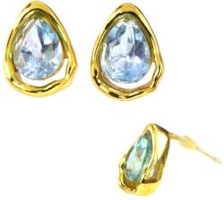  Cercei Topaz Swiss rotund fatetat 5x5x15 mm cu Argint 925 pentru claritate mentala - 1 Pereche