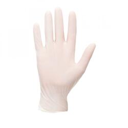 Portwest A915 Latex egyszerhasználatos kesztyű, púdermentes, fehér 100 db/doboz (A915WHRM)