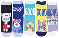 TifanTEX Set 5 șosete cu animal de companie pentru damă, aura. via (0704F1)