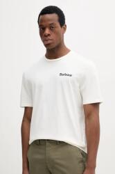 Barbour pamut póló Homelane Relaxed Fit T-Shirt bézs, férfi, nyomott mintás, MTS1397 - bézs M