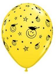  Ballagási latex lufi 11" 28cm, Smile 6db/cs (LUFI346205)