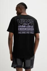 Vans pamut póló fekete, férfi, nyomott mintás, VN000M60BLK1 - fekete M