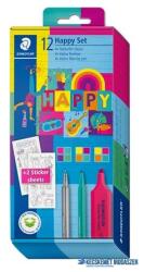 STAEDTLER Írószer készlet, ajándék matricákkal, STAEDTLER® "Happy set 61 SC1 (TS61SC1HA) - kecskemetirodaszer