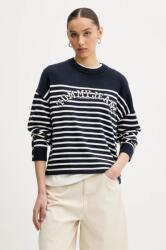 Tommy Hilfiger pamut pulóver női, sötétkék, DW0DW20251 - sötétkék L