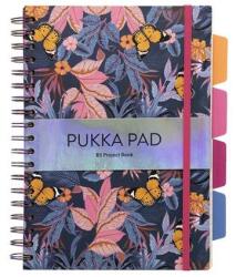Pukka Pad Spirálfüzet, B5, vonalas, 100 lap, PUKKA PAD "Project Book Bloom", vegyes minta (PUP9494) - fiorex