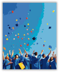  Diplomás Diákok Kék Ég Alatt - számfestő készlet
