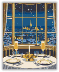  Szilveszteri Vacsora Párizsi Kilátással - számfestő készlet