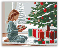  Karácsonyi Reggel Ajándékbontás - számfestő készlet