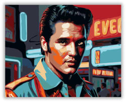  Elvis Presley Neon Portré - számfestő készlet