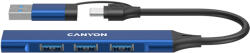 CANYON hub DS-02 4in1 USB-A/C Blue (CNS-TDS02BL)