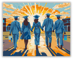  Ballagó Fiatalok Naplementében - számfestő készlet