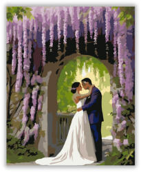  Szerelmespár Lilaakác Alatt - számfestő készlet