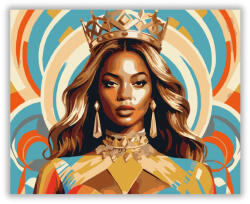  Királynői Énekesnő Portré - számfestő készlet