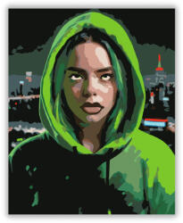  Billie Eilish Portré - számfestő készlet