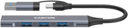 CANYON hub DS-02 4in1 USB-A/C Grey (CNS-TDS02G)