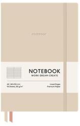 Shkolyaryk Publishing House Jegyzetfüzet, A5, kockás, 96 lap, puhafedeles, SHKOLYARYK "Genius", Latte (SB7109K) - fiorex