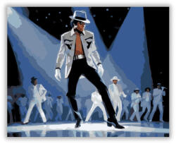  Michael Jackson Moonwalk Portré - számfestő készlet