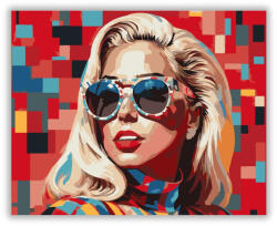  Pop Art Stílusú Énekesnő Portré - számfestő készlet