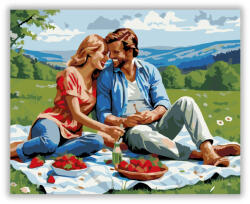  Piknikező Szerelmespár - számfestő készlet