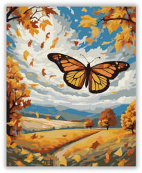  Monarch Pillangó Őszi Tájon - számfestő készlet