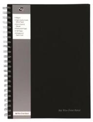 Pukka Pad Spirálfüzet, A4, vonalas, 80 lap, PUKKA PAD "Black", fekete (PUPJA4V) - fiorex