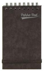 Pukka Pad Jegyzetfüzet, 127x76 mm, vonalas, 60 lap, PUKKA PAD "Pressboard", fekete (PUP7275) - fiorex