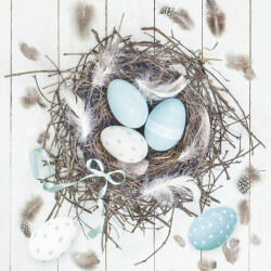 POL-MAK Húsvét Pastel Blue Natural Nest szalvéta 20 db-os 33x33 cm (PKK032170)