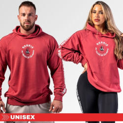 NEBBIA - Unisex washed kapucnis felső HERITAGE 793 (red) (L) - NEBBIA