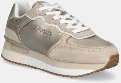 Pepe Jeans sportcipő RUSPER SHINE bézs, női, PLS60033 - bézs Női 41 - answear - 26 990 Ft