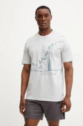 adidas Originals pamut póló Q12 TS Pole szürke, férfi, nyomott mintás, JP2666 - szürke L