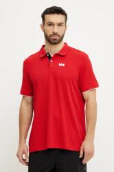 Helly Hansen poló OCEAN piros, férfi, nyomott mintás, 34367 - piros XL