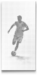  PontPöttyöző - Futballjátékos sziluettje Méret: 40x80cm, Keretezés: Keret nélkül (csak a vászon), Szín: Piros