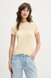 Tommy Jeans pamut póló női, sárga, DW0DW20315 - sárga M